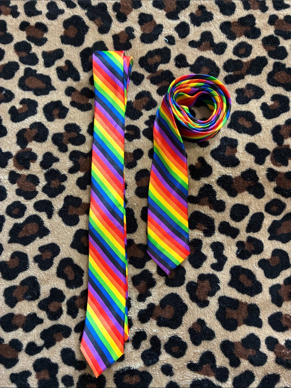 Pride/ Rainbow Striped Necktie - Multicolor